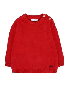 Хлопковый свитер с пуговицами, красный Mayoral