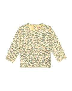 Футболка с длинными рукавами и принтом яблок, нейтральный Tinycottons