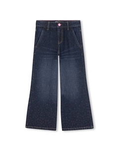 Детские ковбойские джинсы из хлопка, темно-синий Billieblush