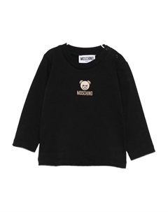 Толстовка с логотипом медведя, черный Moschino kids