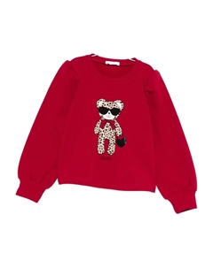 Толстовка с медведем и леопардовым принтом, красный Liu jo