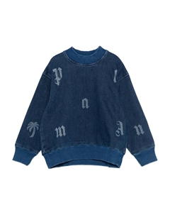 Толстовка с логотипом, синий Palm angels kids