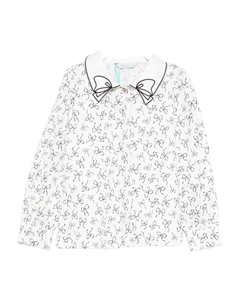 Рубашка с бантом, белый Abel & lula