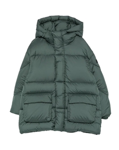 Утепленный пуховик с капюшоном, зеленый Il gufo