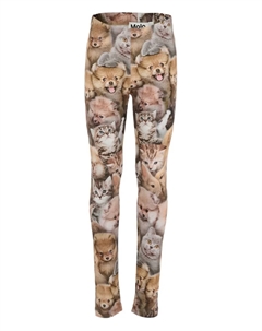 Леггинсы Niki Fuzzy Fluffy, коричневый Molo