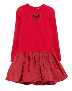 Платье с длинными рукавами, красный Monnalisa