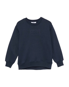 Толстовка с тисненым логотипом, синий Msgm kids