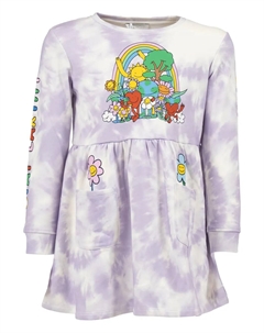 Платье с принтом тай-дай, фиолетовый Stella mccartney kids