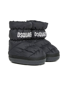 Стеганые ботинки с логотипом, черный Dsquared2 kids