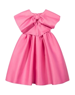 Платье А-силуэта с бантом на вырезе, розовый Mama luma kids