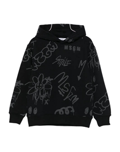 Толстовка с графическим принтом, черный Msgm kids