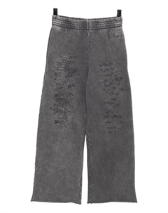 Брюки с вышитым логотипом, черный Mm6 maison margiela kids