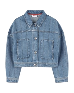 Украшенная джинсовая куртка, синий Hugo