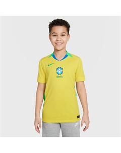 Детская футболка Бразилия домашняя форма 2025 Стадиум Найк, желтый Nike