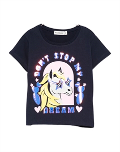 Футболка с принтом единорога, синий Billieblush