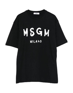 Футболка с логотипом, черный Msgm kids