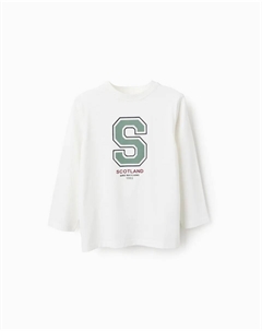 Детская футболка 100% хлопок с принтом, белый Zippy