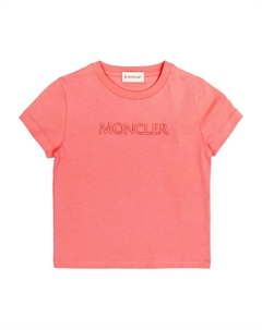 Футболка с вышитым логотипом, розовый Moncler enfant