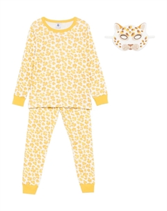 Пижама с леопардовым принтом, белый Petit bateau