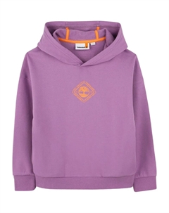 Толстовка с капюшоном и логотипом, фиолетовый Timberland kids