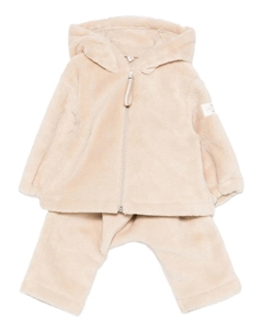 Флисовый спортивный костюм с капюшоном, нейтральный Teddy & minou