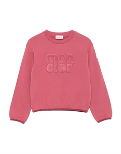 Толстовка с вышитым логотипом, розовый Moncler enfant