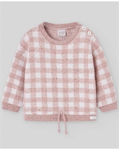 Детский клетчатый свитер коллекции Deva Paz Rodríguez, пастельно-розовый Paz rodriguez