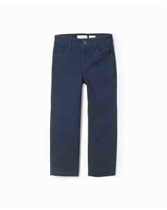 Детские брюки из саржи с регулируемой талией, темно-синий Zippy