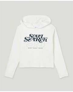 Детское худи с длинными рукавами и отделкой, белый Kids el corte inglés