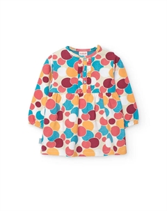 Детское платье с длинными рукавами и круглым вырезом, многоцветный Boboli