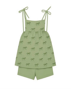 Детский комплект из двух предметов с сафари принтом, оливковый Babidu