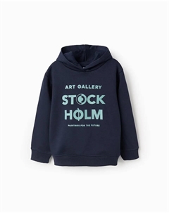 Детское худи с принтом, темно-синий Zippy