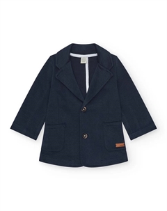 Детский блейзер с карманами и застежкой на две пуговицы, темно-синий Tuc tuc