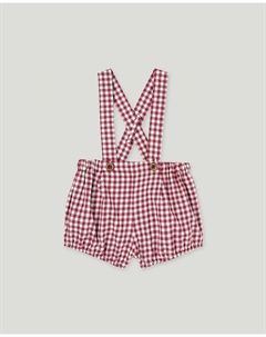 Детские шорты в клеточку с лямками, красный Coconut el corte inglés