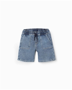 Джинсовые шорты для малышей с регулируемым шнурком, синий Zippy