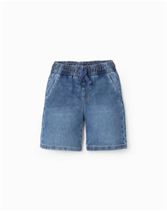 Детские джинсовые шорты с завязками на талии, синий Zippy