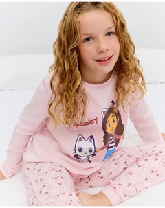 Длинная пижама Gabbie's Dollhouse для девочек, розовый Cotton juice