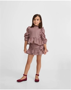 Детская юбка с этническим принтом розовая, розовый Silbon