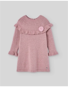 Детское платье из трикотажа с фактурой коллекции Сетитас Paz Rodríguez, розовый Paz rodriguez