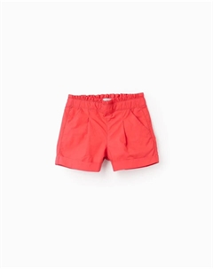 Детские шорты из поплина с эластичной талией, вишневый красный Zippy