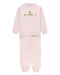 Спортивный костюм с логотипом Тедди (комплект из двух), розовый Moschino kids