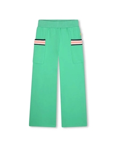 Детские брюки зеленые хлопковые, светло-зеленый Billieblush