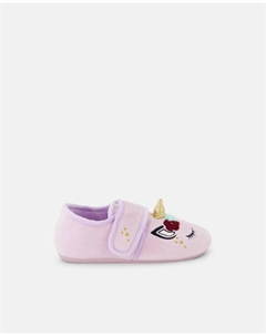 Домашние тапочки закрытые с единорогами для девочки, сиреневый Kids el corte inglés