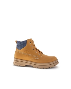 Детские ботинки из лидер-тек с шнурками и молнией, желтый Pablosky