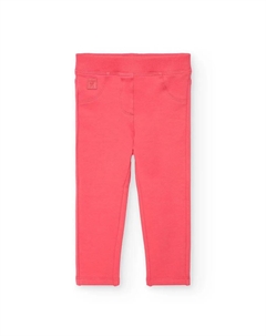 Детские джинсы-леггинсы из флиса с резинкой на поясе, розовый Boboli
