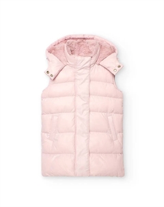 Детский жилет с передними карманами и капюшоном, светло-розовый Boboli