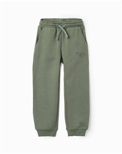 Детские джоггеры с эластичным поясом и шнурком, темно-зеленый Zippy