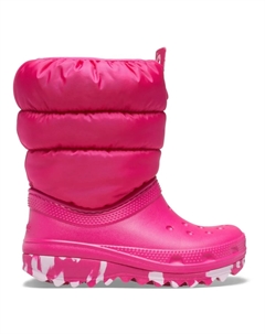 Детские резиновые сапоги Classic Neo Puff Boot, розовый Crocs