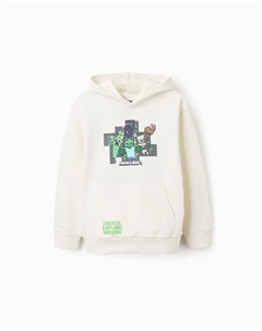 Детская толстовка с капюшоном и карманом-кенгуру, бежевый Zippy