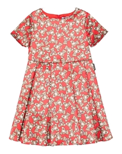 Платье с принтом Тедди, красный Moschino kids
